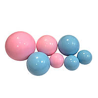 Шоколадні сфери глянсові (7 шт), рожево-блакитні