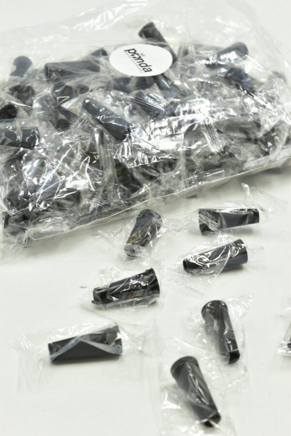Одноразові мундштуки для кальяну "Конус" - Чорні, 100 штук в упаковці