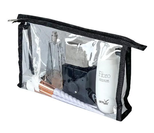 Силіконова косметичка трапеція L - 28 x 20 x 5 см (чорний) 4744829