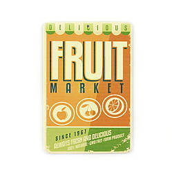 Магніт вінтаж "Fruit Market", метал, 10 х 8 см