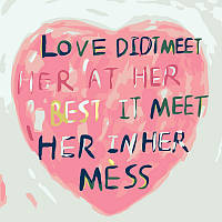 Картина за номерами Strateg Постер кохання розміром 20х20 см (HH5006) 4695153