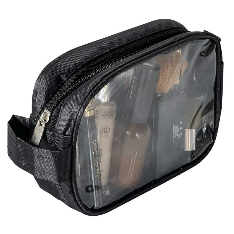 Силіконова косметичка з ручкою 19*13*5 см ORGANIZE (чорний) 4745093