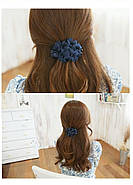 Шпилька, заколка для волосся з квітами Blue flowers, фото 2