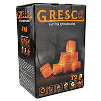 Ореховый уголь Gresco - 1 кг, 72 штуки в коробке (Греско)