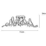 Металевий затискач для волосся, шпилька-краб Ажур, фото 2