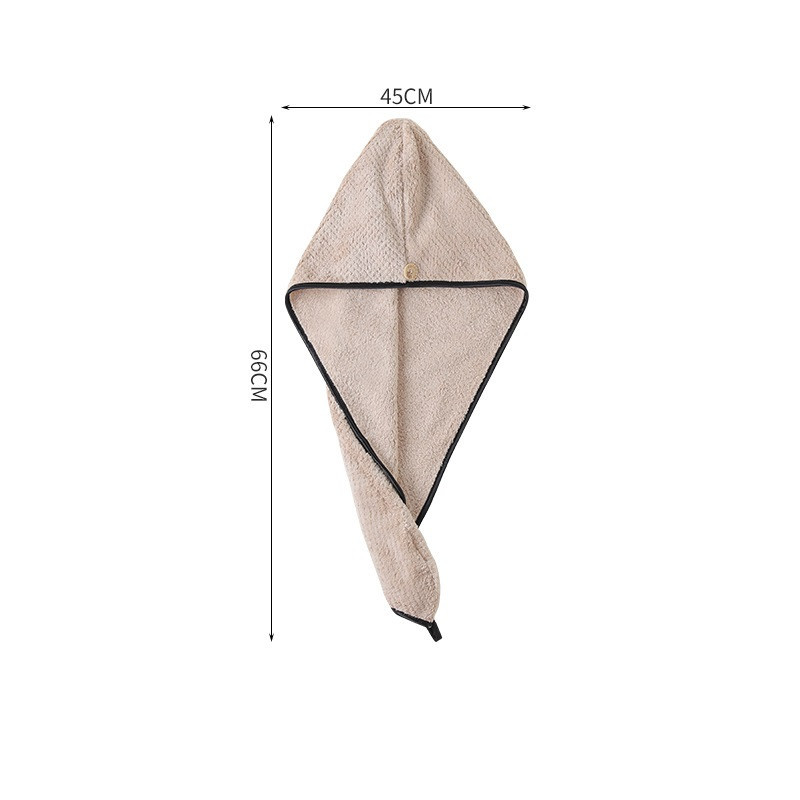 Рушник-чалма для сушки волосся Кораловий оксамит. Капучино 4404604