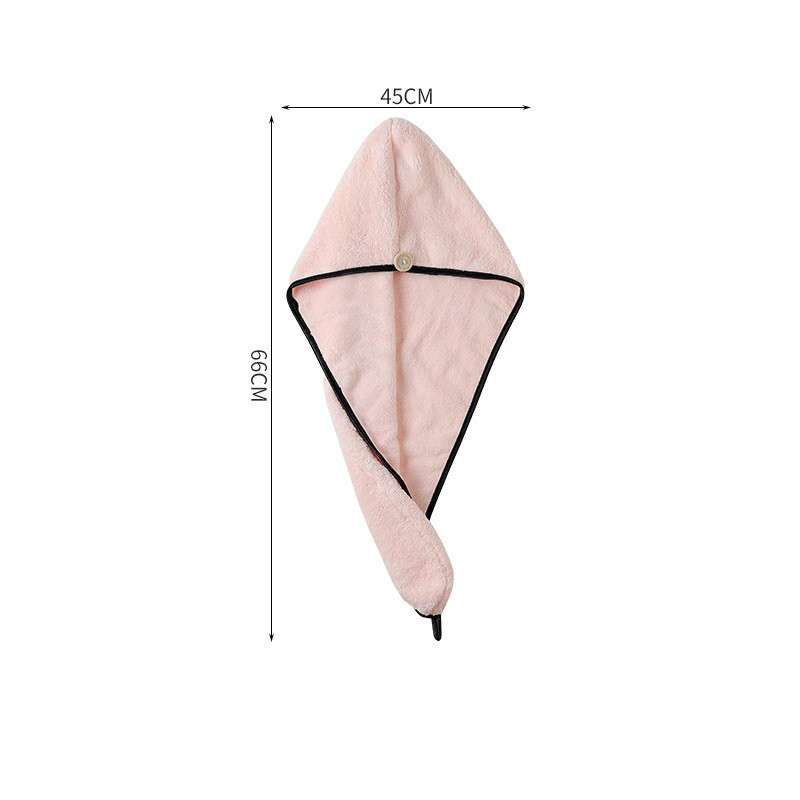 Рушник-чалма для сушки волосся Кораловий оксамит. Ніжно рожевий 4404605