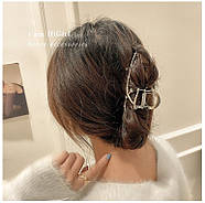 Металевий затискач для волосся, шпилька-краб Класична Елегантність, фото 5