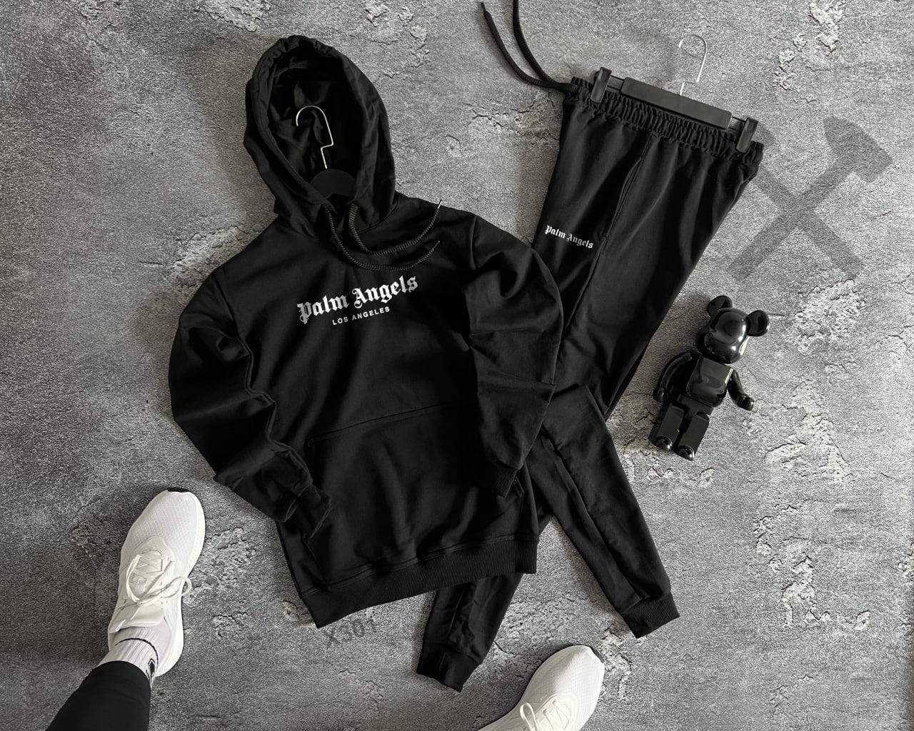 Palm angels спортивний костюм чоловічий трикотажний весняний осінній худі штани палм ангелс чорний