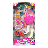Аксессуары для куклы DEFA Bambi 8431, 3 вида Сумочка-Обувь