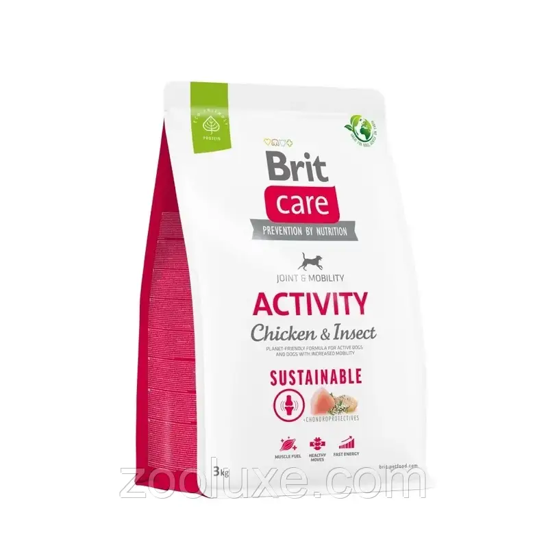 Brit Care Sustainable Activity Chicken & Insect 3 кг корм для собак Бріт Каре Активіті Курка