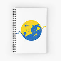 Скетчбук Sketchbook блокнот для рисования с принтом Украинские коты Инь и Ян синий и желтый 2 MN, код: 8301751