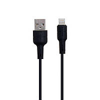 Кабель Borofone BX30 Silicone USB - Lightning 2,4А 1 м Черный MN, код: 7676219