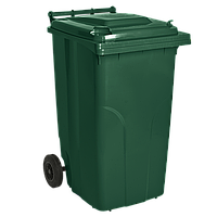 Бак для мусора на колесах с ручкой Алеана 240л зеленый KS, код: 1851565