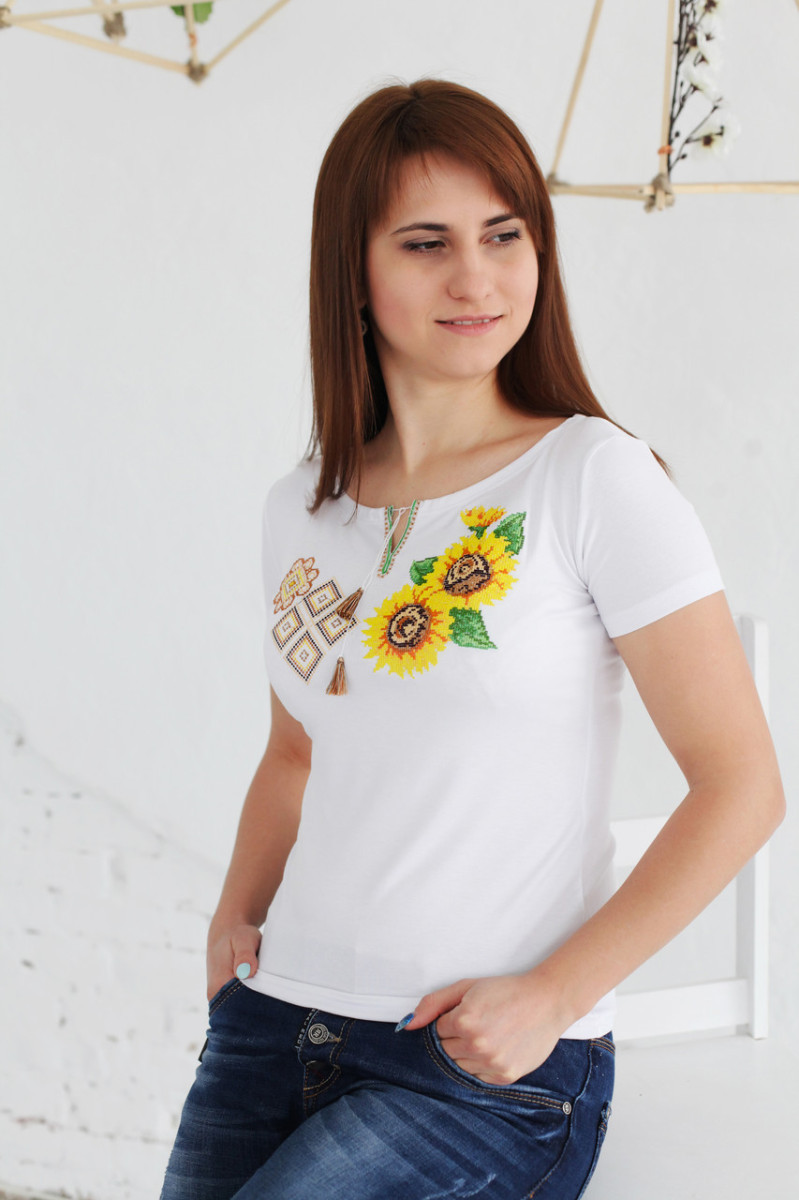 Жіноча вишита футболка поєднання А-18 4751127, фото 1