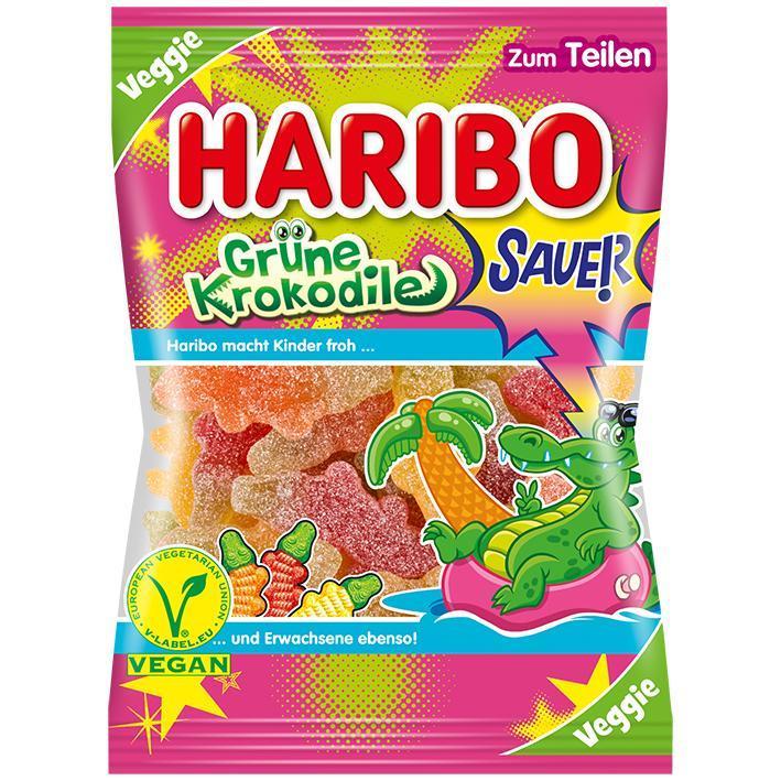 Желейні цукерки Haribo Sauer Grune Krokodile, 175 г