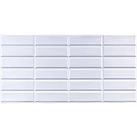 Пластикові панелі ПВХ на стіну 96х48см, декоративні листові панелі для стін білі блоки