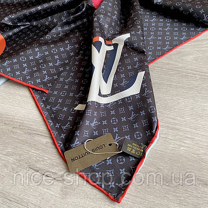 Хустка Louis Vuitton шовкова з ручною підшивкою, фото 5