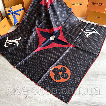 Хустка Louis Vuitton шовкова з ручною підшивкою, фото 3