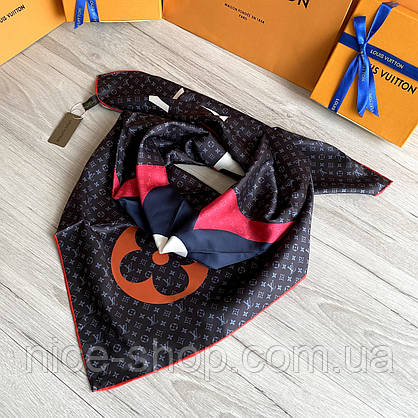 Хустка Louis Vuitton шовкова з ручною підшивкою, фото 4