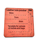 Шаблон-лекало для розмітки ручного шва з кроком: 6 мм, 7 мм, 8 мм, для гаманців та сумок