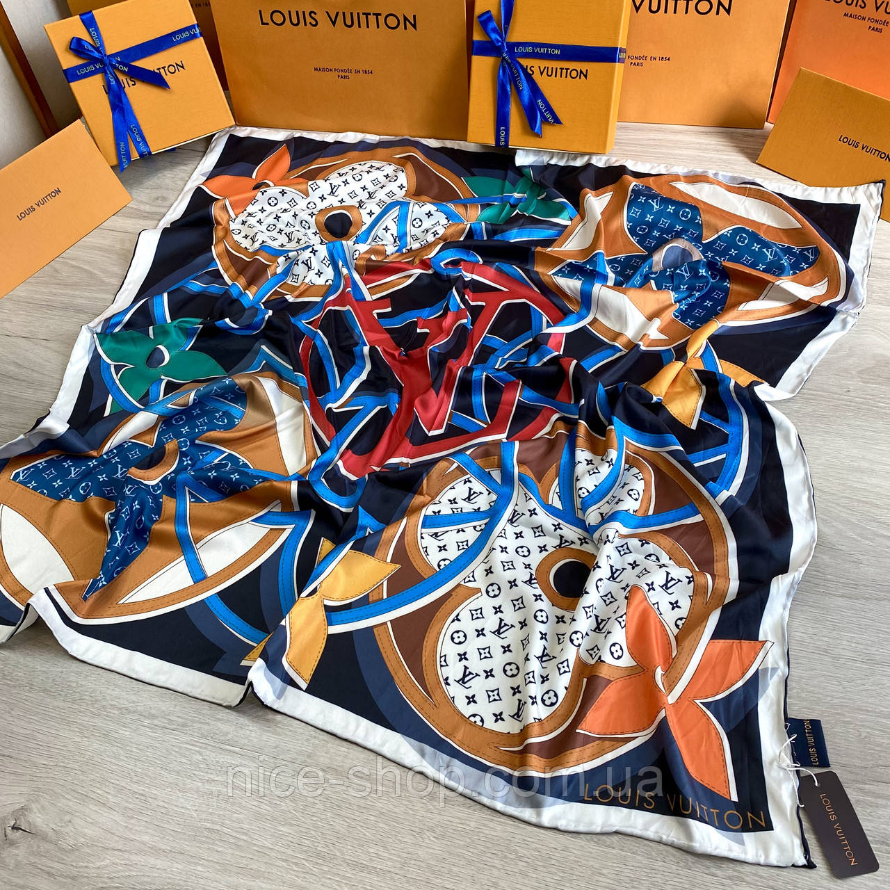Хустка Louis Vuitton шовкова з ручною підшивкою