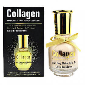 Рідка основа під макіяж Wokali Collagen Easy Match Makeup Liquid Foundation 3 в 1 HF2006 65 IB, код: 7822436