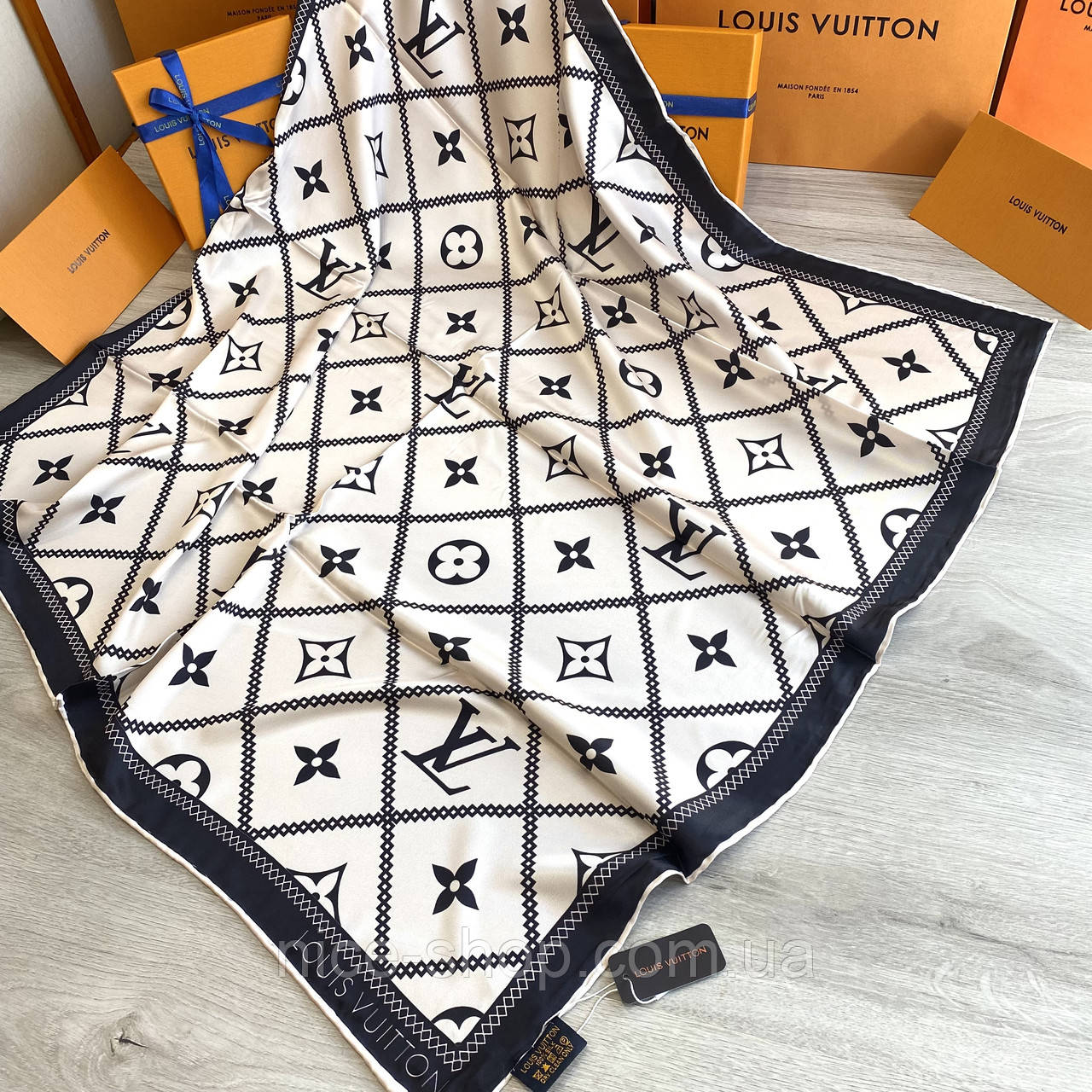 Хустка Louis Vuitton шовкова з ручною підшивкою