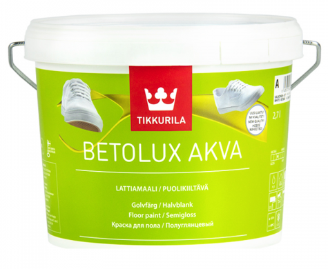 Фарба поліуретаново-акрилатна Tikkurila Betolux Akva база С 0.9 л., фото 1