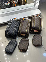 Женская сумка косметичка Louis Vuitton кожаная