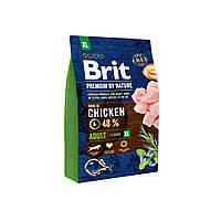 Сухой корм для взрослых собак гигантских пород Brit Premium Adult XL со вкусом курицы 3 кг (8 IB, код: 7568043