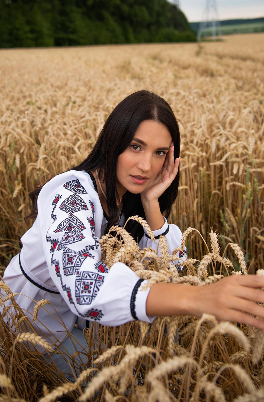 Вишиванка жіноча "Подільська" біла
