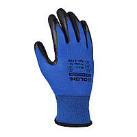 Перчатки трикотажные Doloni синие с латексным покрытием, размер 10, арт. 4198 IB, код: 8195512