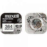 Батарейка Maxell таблетка SR364 621SW 1шт уп IB, код: 8328015