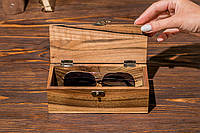 Футляр для очков натуральное дерево ручная работа с деревянной крышкой| Гравировка на заказ
