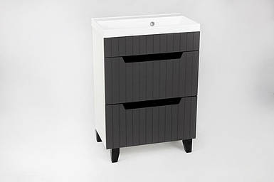 Тумба Brut Ш-2 під умивальник Cers 70 Сіра lll Без умивальника в комплекті