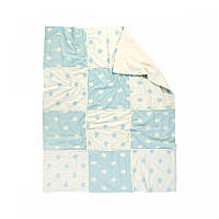 Плед микроплюш Barine - Star Patchwork throw mint ментоловый 130*170