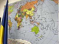 Карта світу політична на тканині