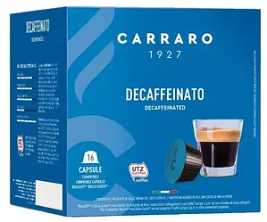 Кава в капсулах Carraro Dolce Gusto Decaffeinato 16 шт Дольче густо без кофеїну