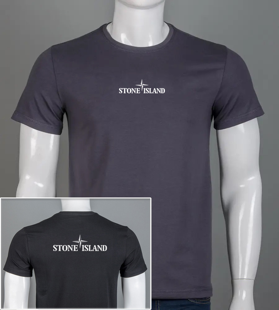 Футболка чоловіча Stone Island 2304м (Уп.4шт M-XXL), Графіт