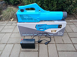 Турбонасадка з акумулятором для акумуляторного обприскувача з можливістю встановлення акумулятора