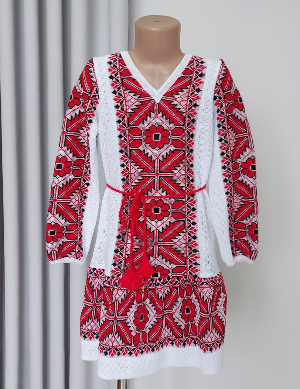 Дитяче плаття вишиванка з довгими рукавами і поясом в комплекті (з 30 по 40 р), фото 1