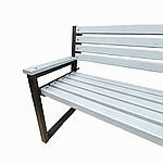 Лавка 1500х450х900 мм з металевого каркасу та дерева у стилі Loft, фото 2