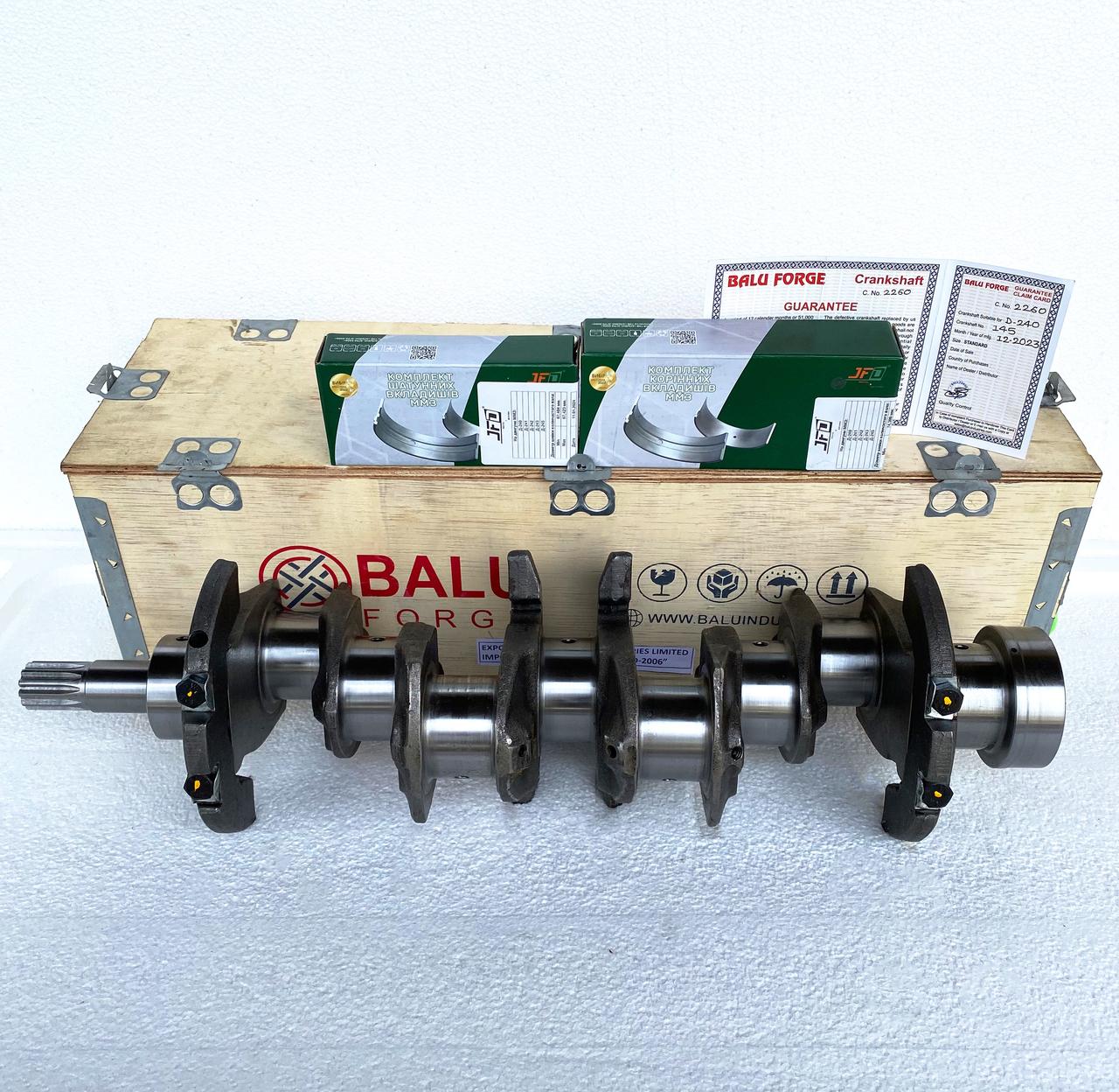 Вал колінчастий кований з вкладишами Д-245-1005010-А (Д245.12/Д245.5) (7-болт, 12шліц) (тракторний) ТМ Balu