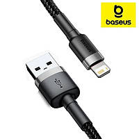 Кабель зарядки Baseus USB - Lightning 1м Черный / Быстрая зарядка 2.4А iPhone iPad