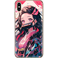 Чехол Силиконовый с Картинкой на iPhone XS Max (Аниме Незуко Камадо, Anime Nezuko Kamado)