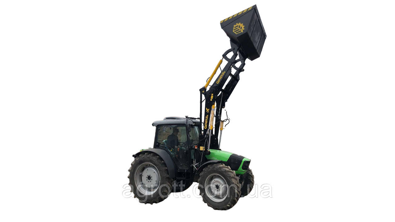 Швидкознімний фронтальний навантажувач КУН GENERAL X на трактор Deutz-Fahr