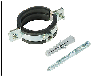 Хомут трубний (гайка М8+10+шуруп) 1/2" (20-23) (CH-01)