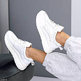 Жіночі шкіряні кросівки білі, жіночі кросівки натуральна шкіра, жіночі літні кросівки білі, фото 7