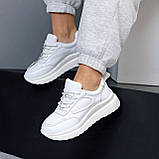 Жіночі шкіряні кросівки білі, жіночі кросівки натуральна шкіра, жіночі літні кросівки білі, фото 9